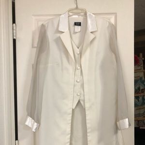 White formal dress suit for women